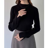 mipiarl  袖口スリットリブニット | JUNOAH | 詳細画像12 