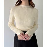 mipiarl  袖口スリットリブニット | JUNOAH | 詳細画像4 