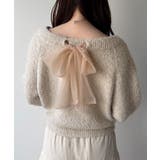 アイボリー | mipiarl  2WAYネックバックリボンニット | JUNOAH