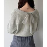 ライトグレー | mipiarl  2WAYネックバックリボンニット | JUNOAH