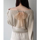 mipiarl  2WAYネックバックリボンニット | JUNOAH | 詳細画像3 