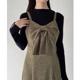 mipiarl  薄手ツイードフロントリボンラッフルキャミワンピース | JUNOAH | 詳細画像11