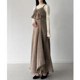 mipiarl  薄手ツイードフロントリボンラッフルキャミワンピース | JUNOAH | 詳細画像14