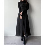 mipiarl  薄手ツイードフロントリボンラッフルキャミワンピース | JUNOAH | 詳細画像2