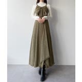 mipiarl  薄手ツイードフロントリボンラッフルキャミワンピース | JUNOAH | 詳細画像7