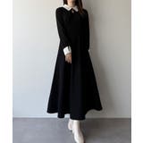 mipiarl  バイカラーコーデュロイフレアワンピース | JUNOAH | 詳細画像1 