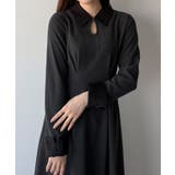 mipiarl  バイカラーコーデュロイフレアワンピース | JUNOAH | 詳細画像10 