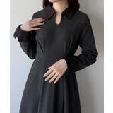 mipiarl  バイカラーコーデュロイフレアワンピース | JUNOAH | 詳細画像11 