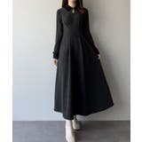 チャコール | mipiarl  バイカラーコーデュロイフレアワンピース | JUNOAH