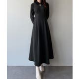 mipiarl  バイカラーコーデュロイフレアワンピース | JUNOAH | 詳細画像8 