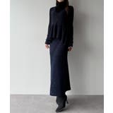 mipiarl バックリボンペプラムニット+IラインニットスカートSET | JUNOAH | 詳細画像13