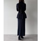 mipiarl バックリボンペプラムニット+IラインニットスカートSET | JUNOAH | 詳細画像14