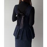 mipiarl バックリボンペプラムニット+IラインニットスカートSET | JUNOAH | 詳細画像16