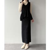 mipiarl バックリボンペプラムニット+IラインニットスカートSET | JUNOAH | 詳細画像2