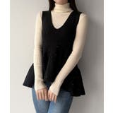 mipiarl バックリボンペプラムニット+IラインニットスカートSET | JUNOAH | 詳細画像3