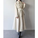 mipiarl  ステンカラーロングレディコート | JUNOAH | 詳細画像1 