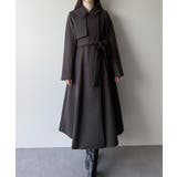 mipiarl  ステンカラーロングレディコート | JUNOAH | 詳細画像11 