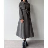 mipiarl  ステンカラーロングレディコート | JUNOAH | 詳細画像16 