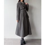 mipiarl  ステンカラーロングレディコート | JUNOAH | 詳細画像17 