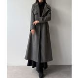 mipiarl  ステンカラーロングレディコート | JUNOAH | 詳細画像19 