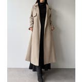 mipiarl  ステンカラーロングレディコート | JUNOAH | 詳細画像22 