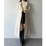 mipiarl  ステンカラーロングレディコート | JUNOAH | 詳細画像5 