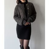 mipiarl  ショートシャギーカーディガン＋ミニリブニットワンピースＳＥＴ | JUNOAH | 詳細画像13 