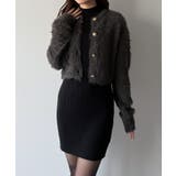 mipiarl  ショートシャギーカーディガン＋ミニリブニットワンピースＳＥＴ | JUNOAH | 詳細画像15 