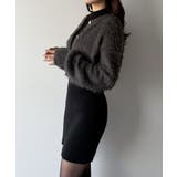 mipiarl  ショートシャギーカーディガン＋ミニリブニットワンピースＳＥＴ | JUNOAH | 詳細画像16 