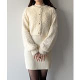 mipiarl  ショートシャギーカーディガン＋ミニリブニットワンピースＳＥＴ | JUNOAH | 詳細画像5 