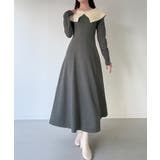 mipiarl  クラシカルカラーフレアニットワンピース | JUNOAH | 詳細画像7 