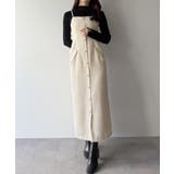 アイボリー | mipiarl  薄手ツイードタイトキャミワンピース | JUNOAH