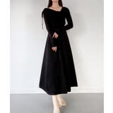 mipiarl  2wayネックドレープフレアニットワンピース | JUNOAH | 詳細画像10 