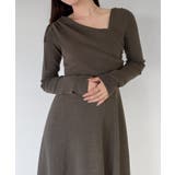 mipiarl  2wayネックドレープフレアニットワンピース | JUNOAH | 詳細画像13 