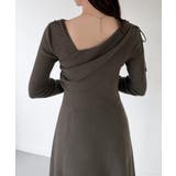 mipiarl  2wayネックドレープフレアニットワンピース | JUNOAH | 詳細画像14 