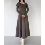 mipiarl  2wayネックドレープフレアニットワンピース | JUNOAH | 詳細画像15 