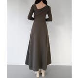 mipiarl  2wayネックドレープフレアニットワンピース | JUNOAH | 詳細画像18 