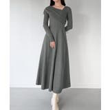 mipiarl  2wayネックドレープフレアニットワンピース | JUNOAH | 詳細画像5 