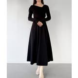 mipiarl  2wayネックドレープフレアニットワンピース | JUNOAH | 詳細画像9 