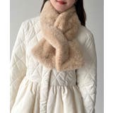 ベージュ | mipiarl  2WAYフェイクファーマフラー  | JUNOAH