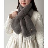 チャコール | mipiarl  2WAYフェイクファーマフラー  | JUNOAH