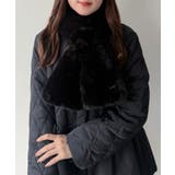 ブラック | mipiarl  2WAYフェイクファーマフラー  | JUNOAH