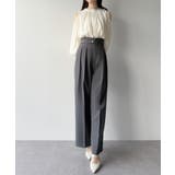 mipiarl  ハイウエストタックスラックス | JUNOAH | 詳細画像10 