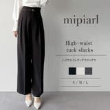 mipiarl  ハイウエストタックスラックス | JUNOAH | 詳細画像1 