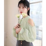 mipiarl  オフショルシアーギャザーブラウス | junoah | 詳細画像20 