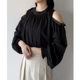 mipiarl  オフショルシアーギャザーブラウス | JUNOAH | 詳細画像5 