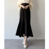 ブラック | mipiarl  ハイウエストフィットマーメイドスカート | JUNOAH