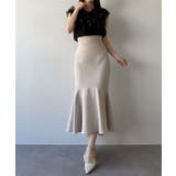 グレージュ | mipiarl  ハイウエストフィットマーメイドスカート | JUNOAH