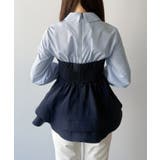 mipiarl  シャツドッキングペプラムビスチェ | JUNOAH | 詳細画像5 