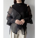 ブラック | mipiarl  2WAYシャツブラウス＋ノースリニットセット | JUNOAH